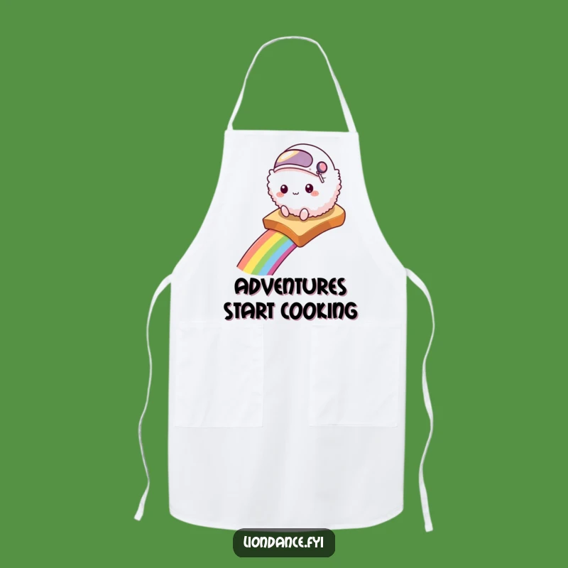 Funny Rainbow Toast Apron - Whimsical Kitchen Wear & Hilarious Adventure Gift