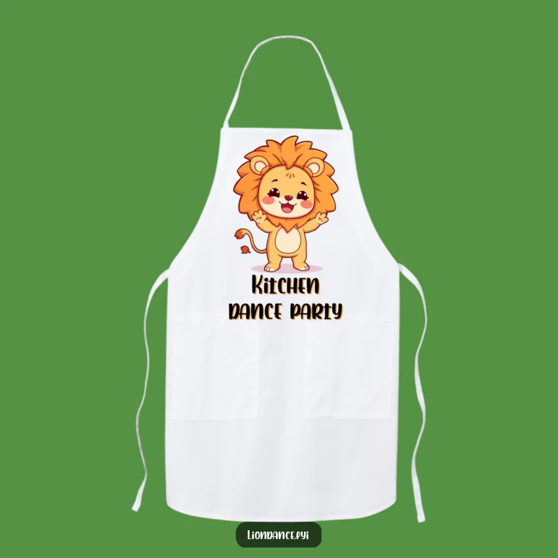 Funny Dancing Lion Apron: Chef Character's Silly Dance, Cook with Fun!