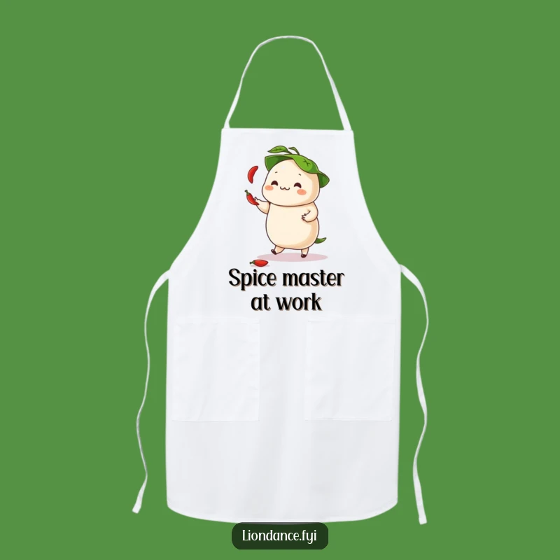 Funny Dumpling Juggling Apron - Spicy Kitchen Wear & Hilarious Cooking Gift