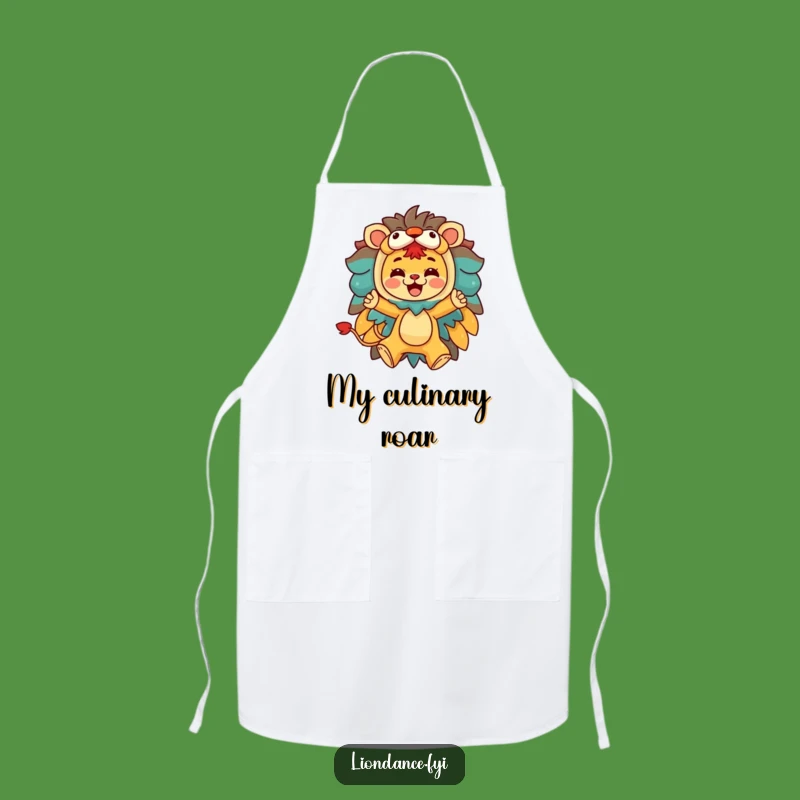 Funny Lion Costume Leap Apron: Character Reveal, Joyful Kitchen Gift