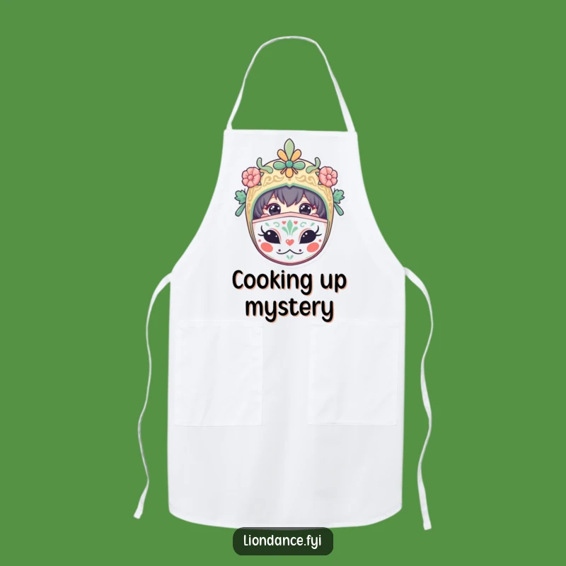 Funny Masked Character Apron: Cook with Curious Style and Humor!