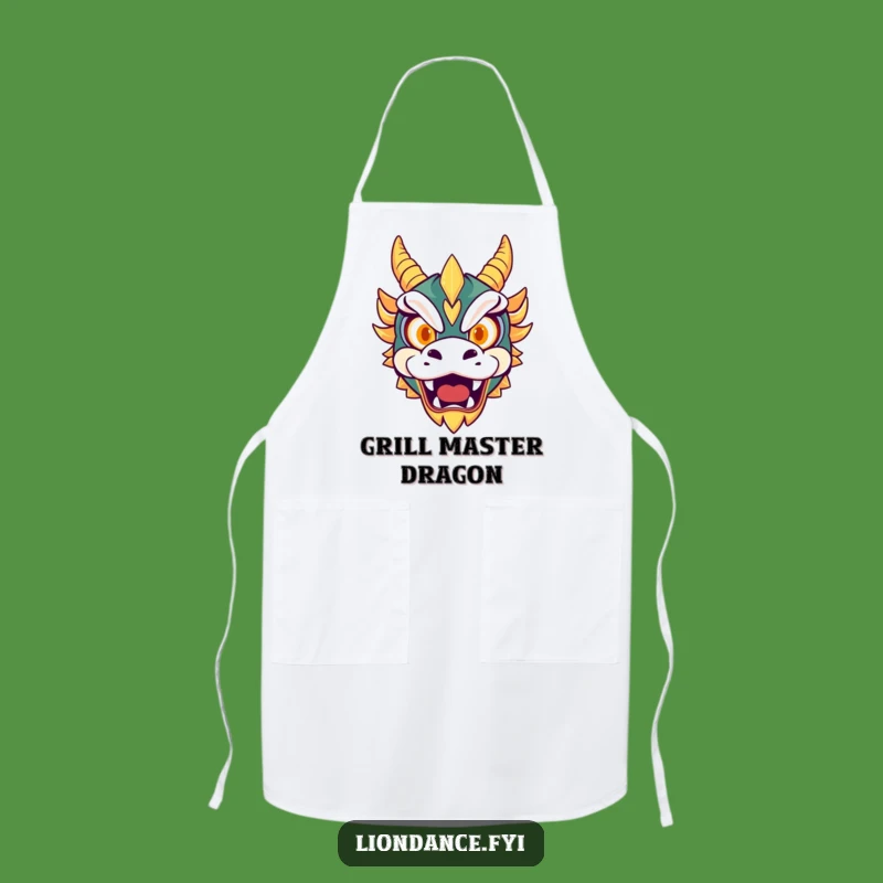 Funny Apron: Dragon Mask Roaring Eyes, Your Fierce Kitchen Companion