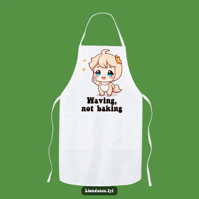 Funny Smiling Character Nod Apron - Kitchen Fun with a Friendly Gesture