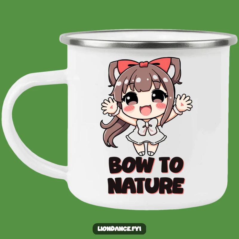 Funny Joyful Bow Camping Mug - Outdoor Humorous Gift for Theatrical Campers