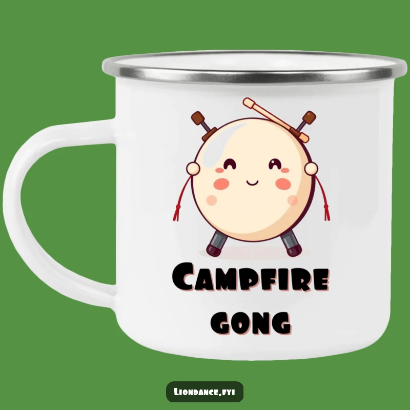 Funny Gong Strike Camping Mug - Percussion Fun for Outdoor Adventures