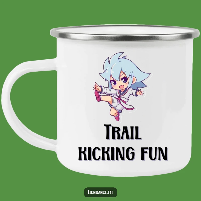 Funny Kicking Character Camping Mug: Fuel Your Adventures With This Funny Gift