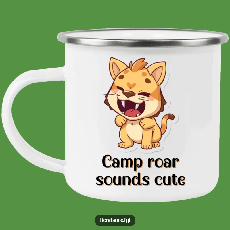 Funny Roaring Imposter Camping Mug: Campfire Cheeky Cup, Playful Outdoor Funny Gift