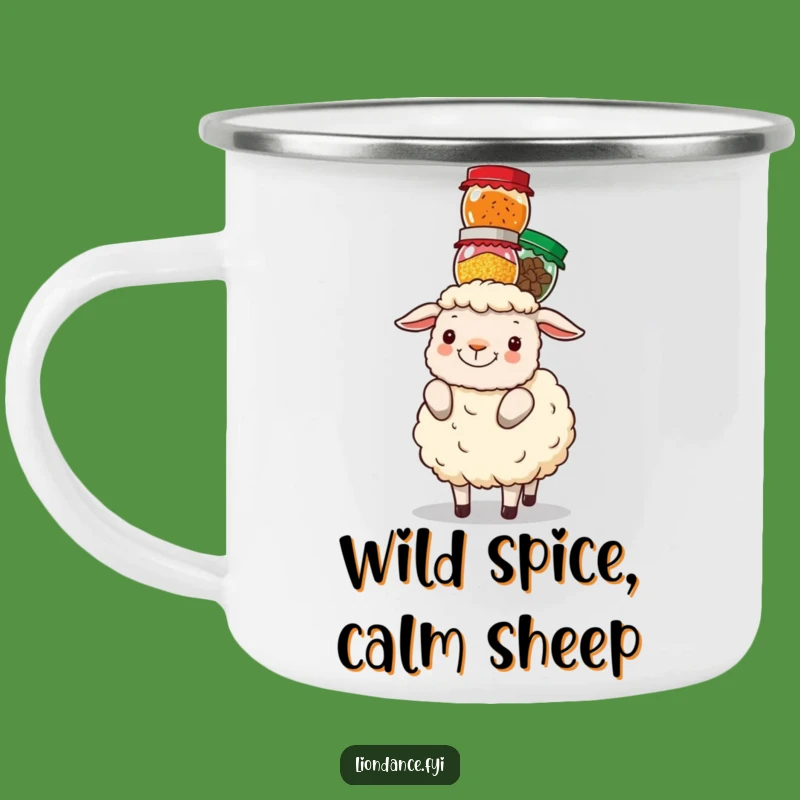 Funny Sheep Spice Camping Mug: Balancing Act Campfire Gift