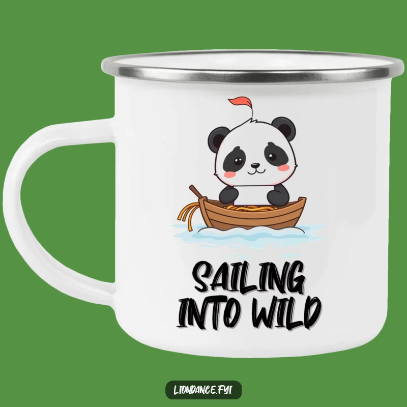 Funny Panda Fortune Cookie Camping Mug: Noodle Ocean Camp Gift
