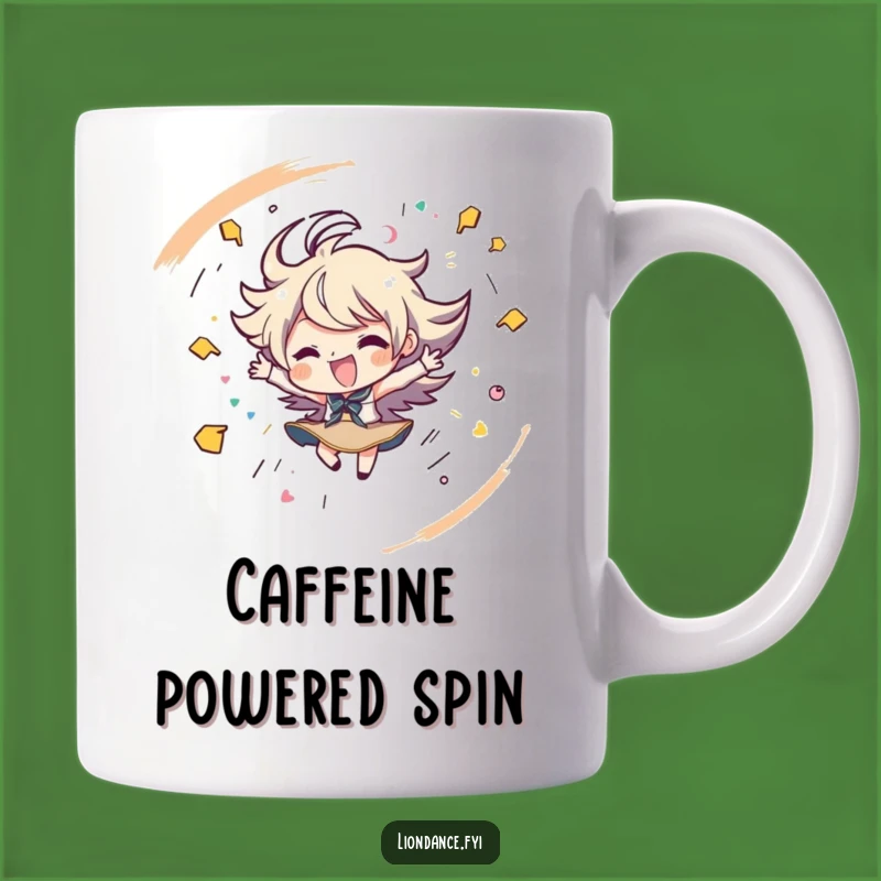 Energetic Spinning Character Funny Mug - Joyful Gift Idea
