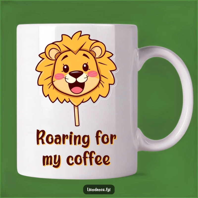 Funny Lion Head Mug: Adorable Smiling Prop for Your Coffee Break, Perfect Funny Gift!
