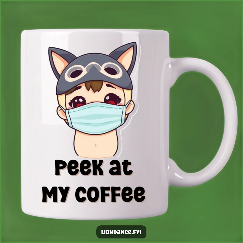 Funny Masked Curiosity Mug - Intriguing Character Gift for the Curious