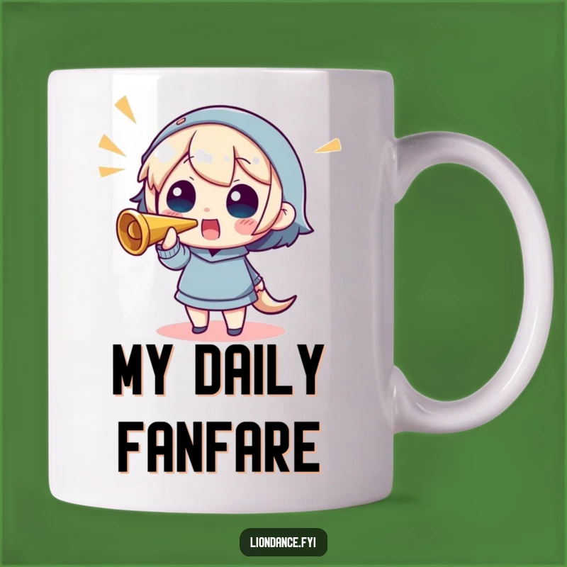 Funny Cheerful Horn Blower Character Mug: A Perfect Funny Gift for Music Lovers