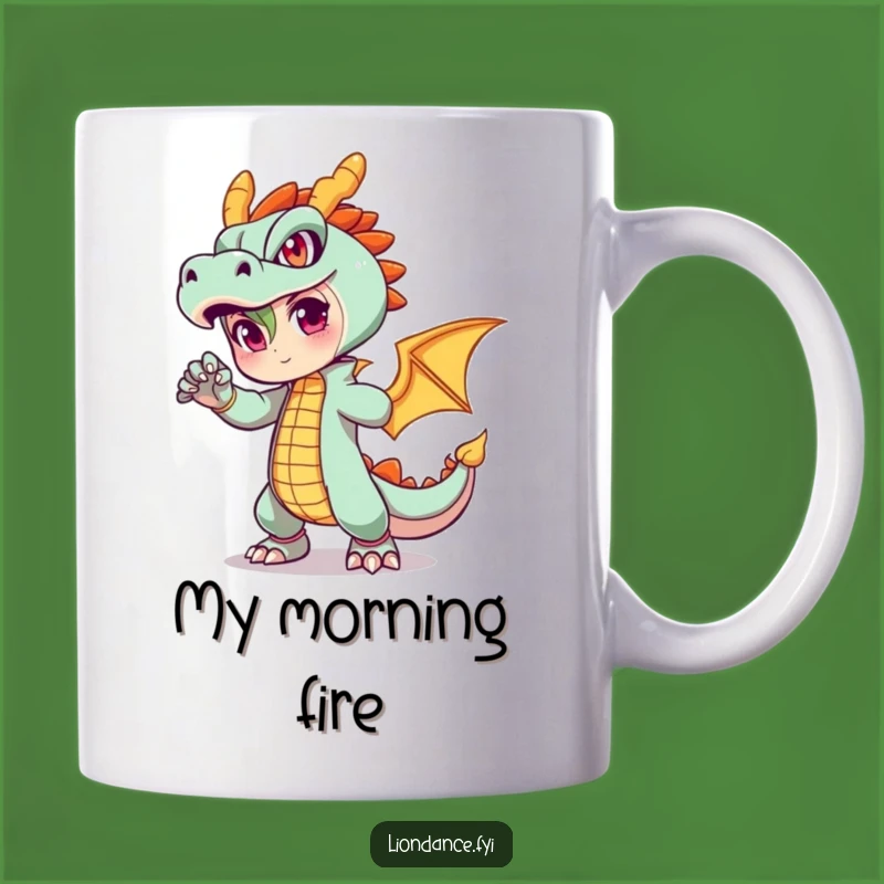 Funny Dragon Outfit Mug: Strike a Pose with This Fiery Funny Gift