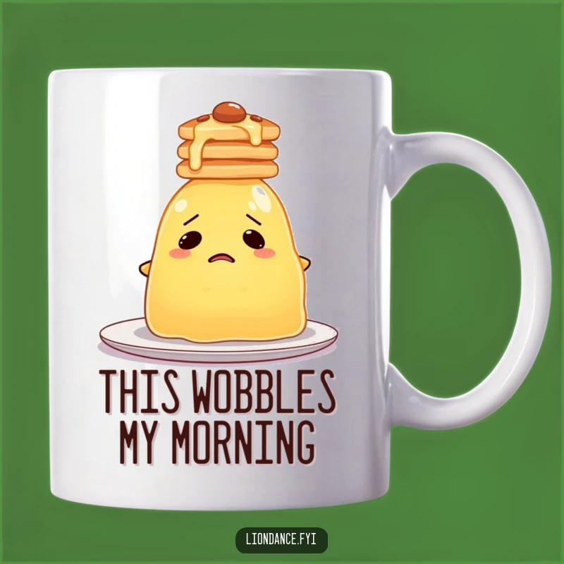 Funny Jelly Pancake Balancing Mug: Hilarious Breakfast Character, Perfect Funny Gift!