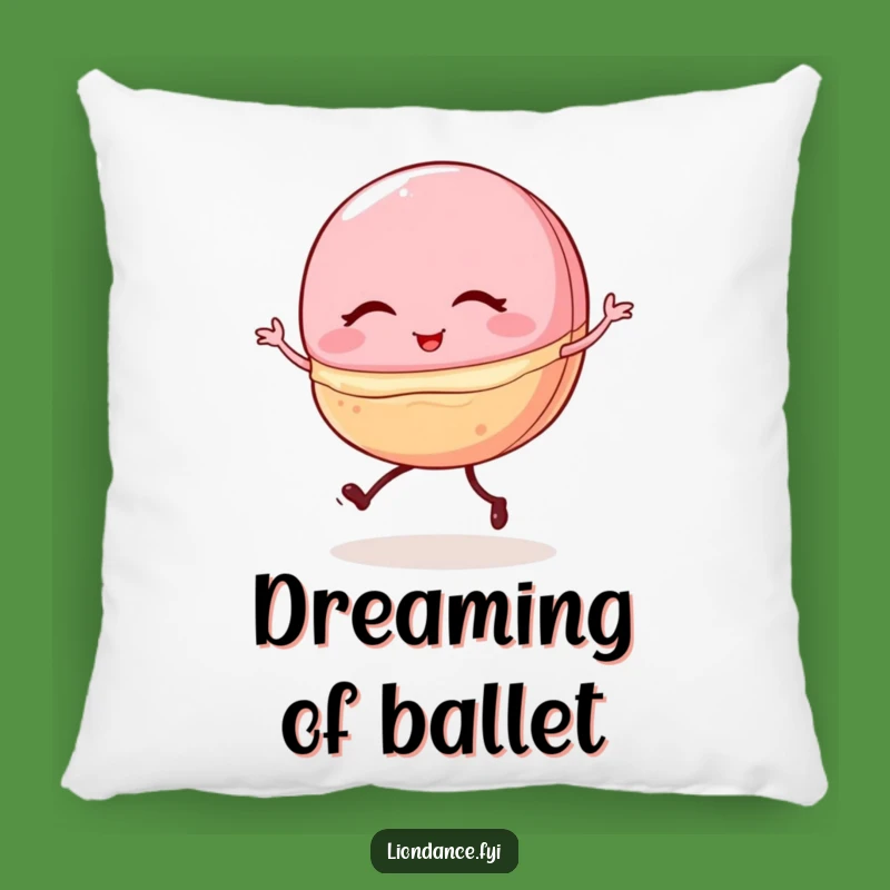 Funny Macaron Ballet Pillow: Cozy Dessert Accent, Ideal Humorous Gift Throw Pillow
