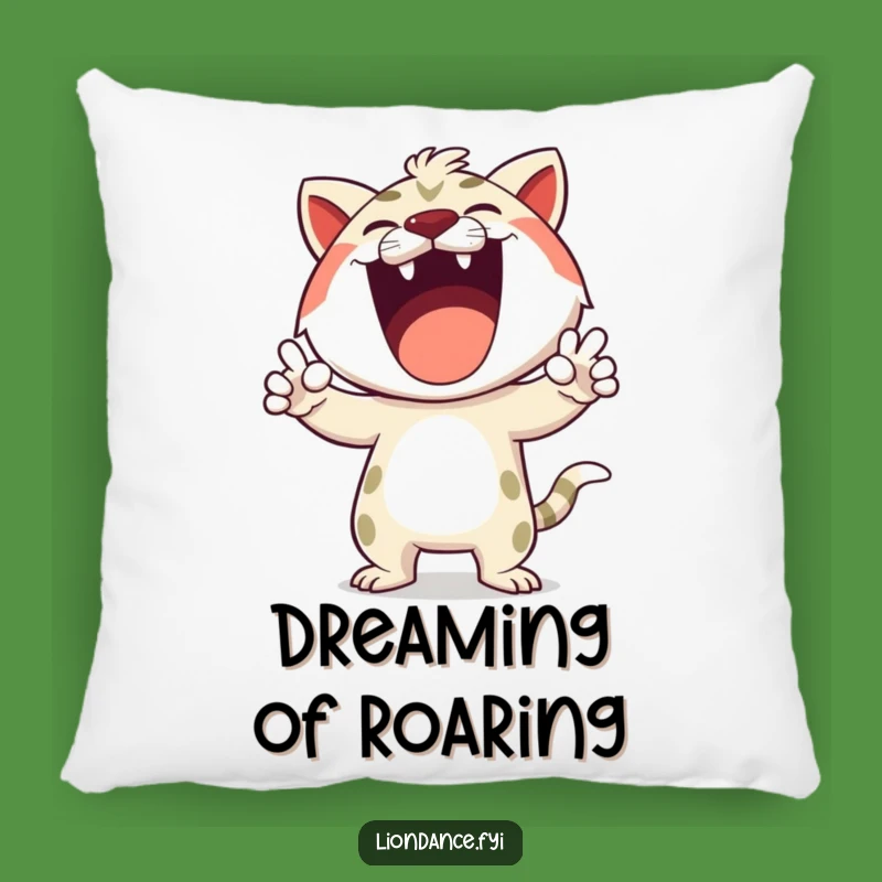 Funny Roaring Character Pillow - Cozy Comfort with a Powerful Statement