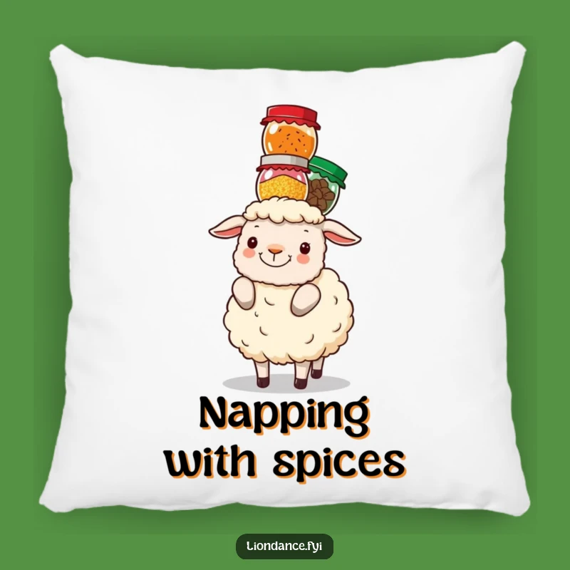 Funny Sheep Spice Pillow: Cozy Balancing Act Cushion Gift