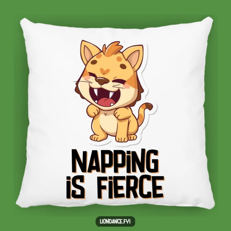 Funny Roaring Imposter Pillow: Cheeky Wink Cushion, Cozy Funny Gift