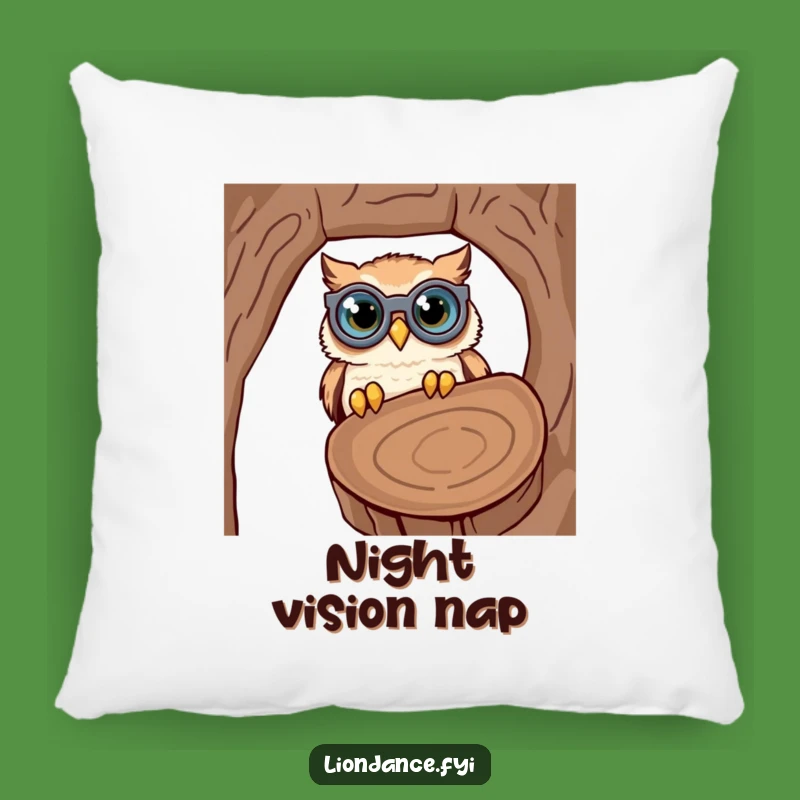 Funny Owl Binoculars Pillow: Cozy Nature Accent, Ideal Humorous Gift Throw Pillow