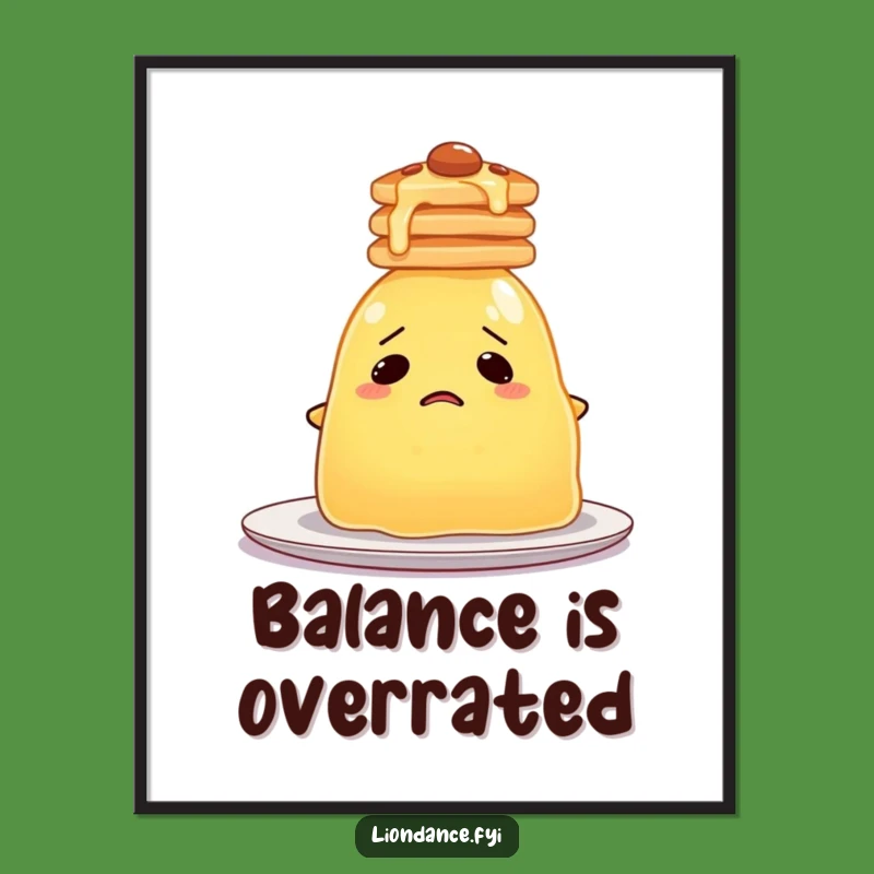 Funny Jelly Pancake Digital Art: Bewildered Blob Download, Hilarious Funny Gift Decor!