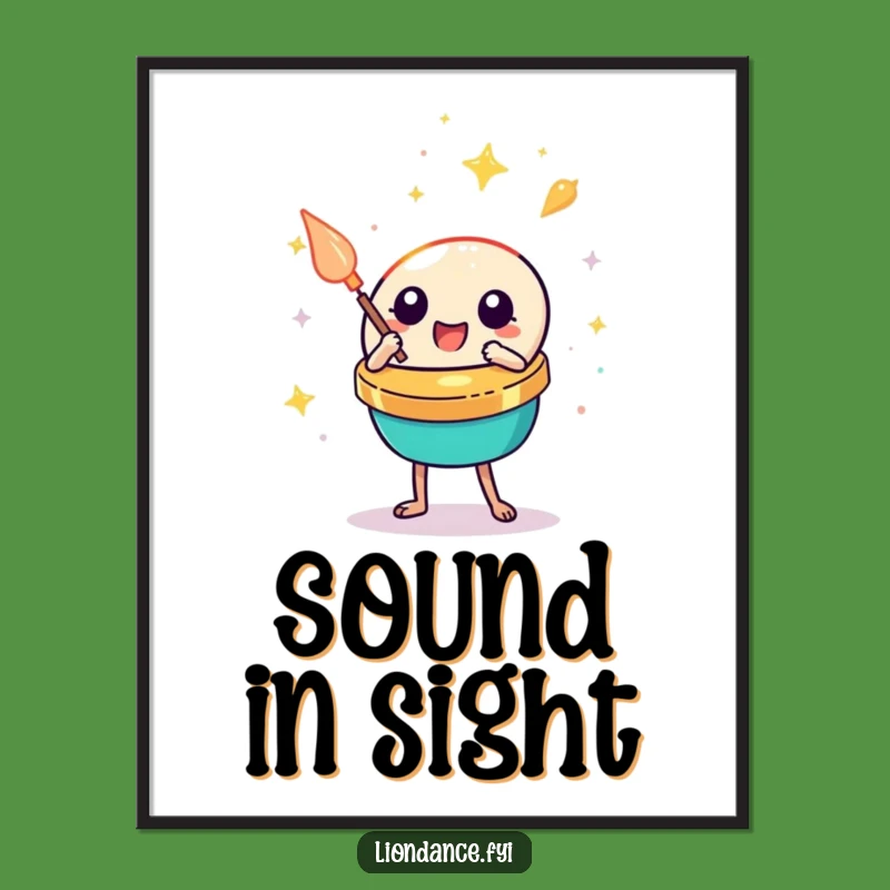 Funny Cymbal Clash Digital Art - Festive Percussion Print for Instant Joy