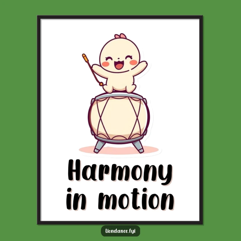Funny Drum Character Art: Playful Decor for Rhythmic Spaces!