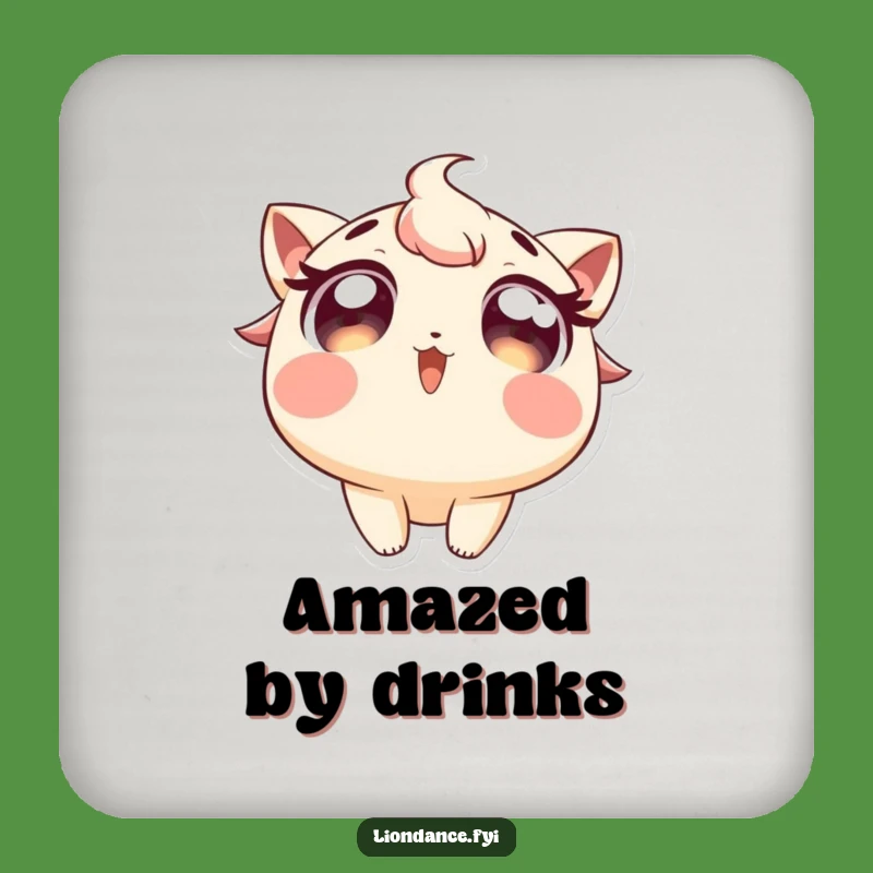 Funny Excited Eyes Coaster - Protect Surfaces with Wonder