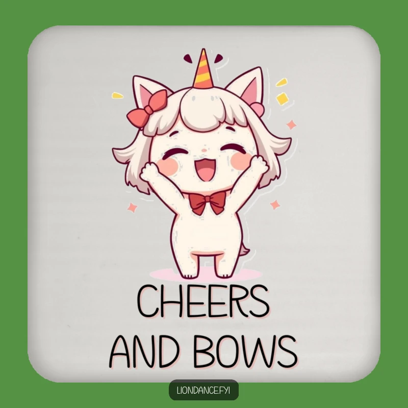 Funny Bowing Character Coaster: Protect Surfaces with Whimsical Charm!