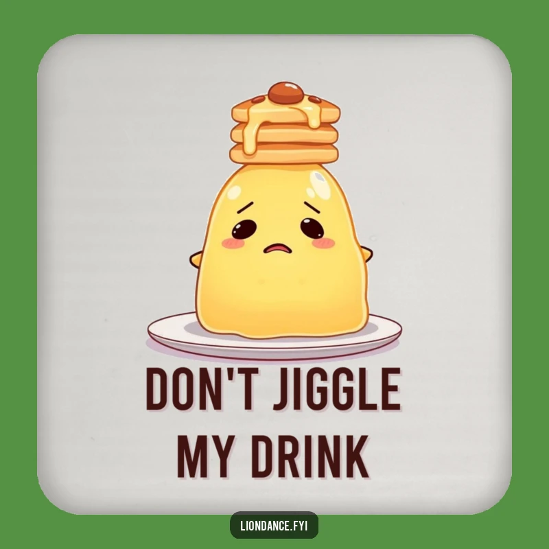 Funny Jelly Pancake Coaster: Bewildered Blob Protection, Hilarious Funny Gift!