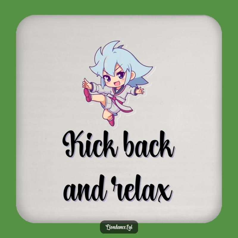 Funny Kicking Character Coaster Set: Protect Surfaces With Style