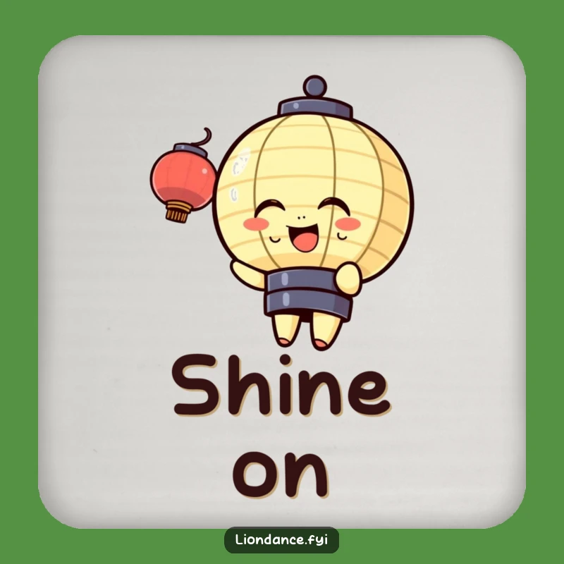 Funny Lantern Bobbing Coaster: Protect Surfaces with Gentle Cheer