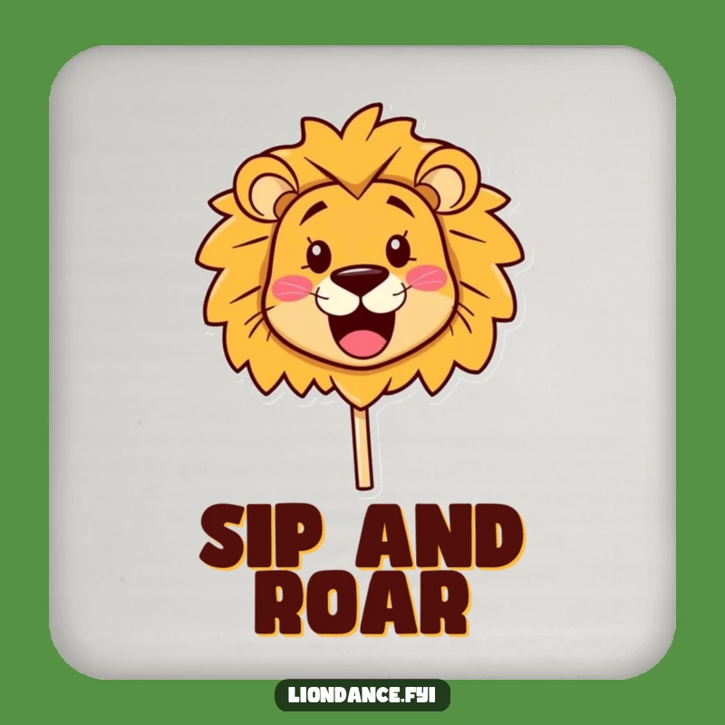 Funny Lion Head Coasters: Protect Surfaces with Smiling Prop, Cute Funny Gift Set!