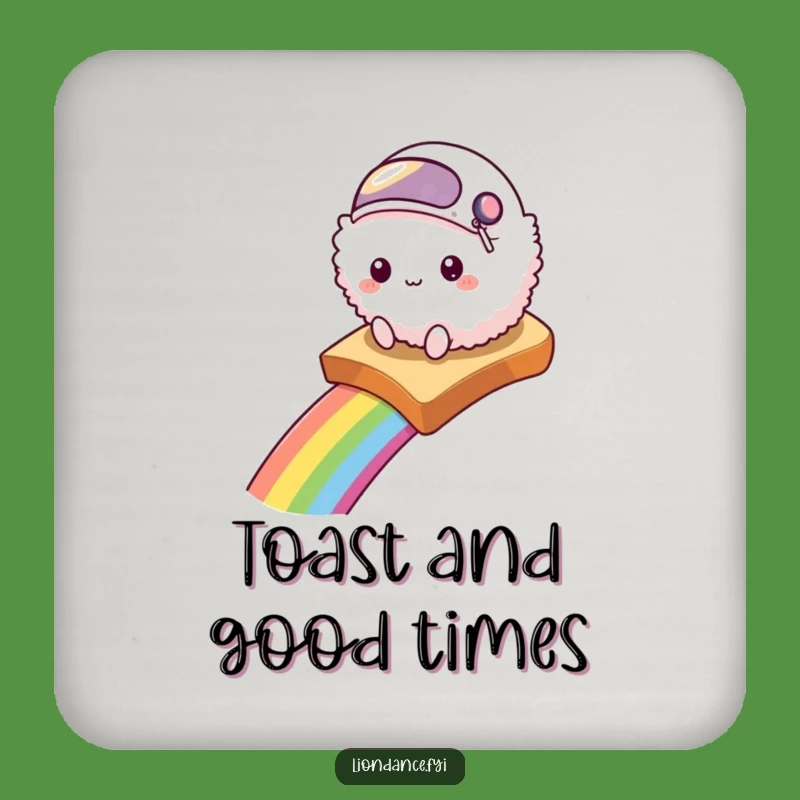 Funny Rainbow Toast Coaster - Whimsical Protection & Hilarious Decor