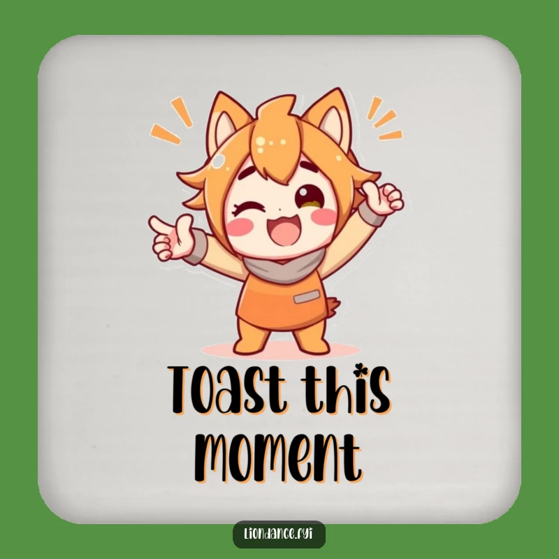 Funny Bold Pose Coaster: Protect Surfaces with Funny Celebration Style