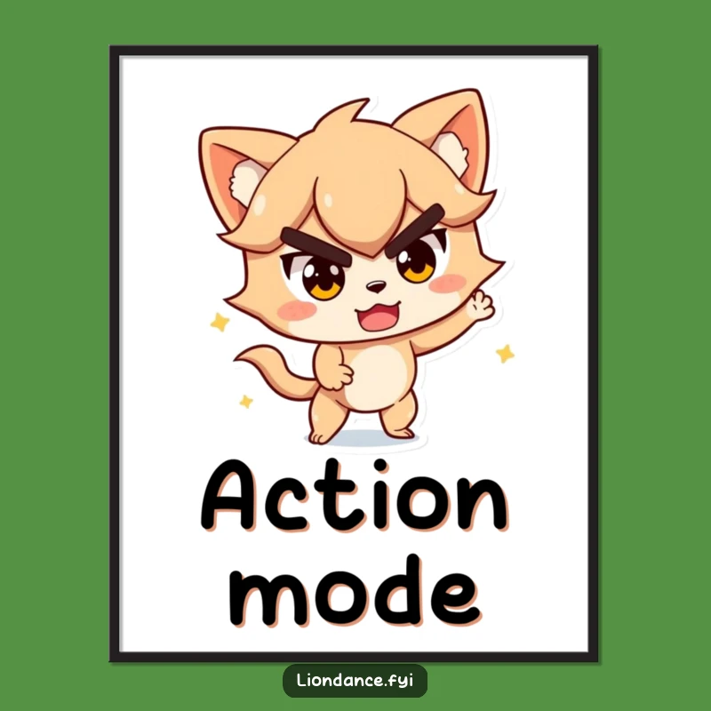 Funny Determined Character Poster - Action Art for Your Walls