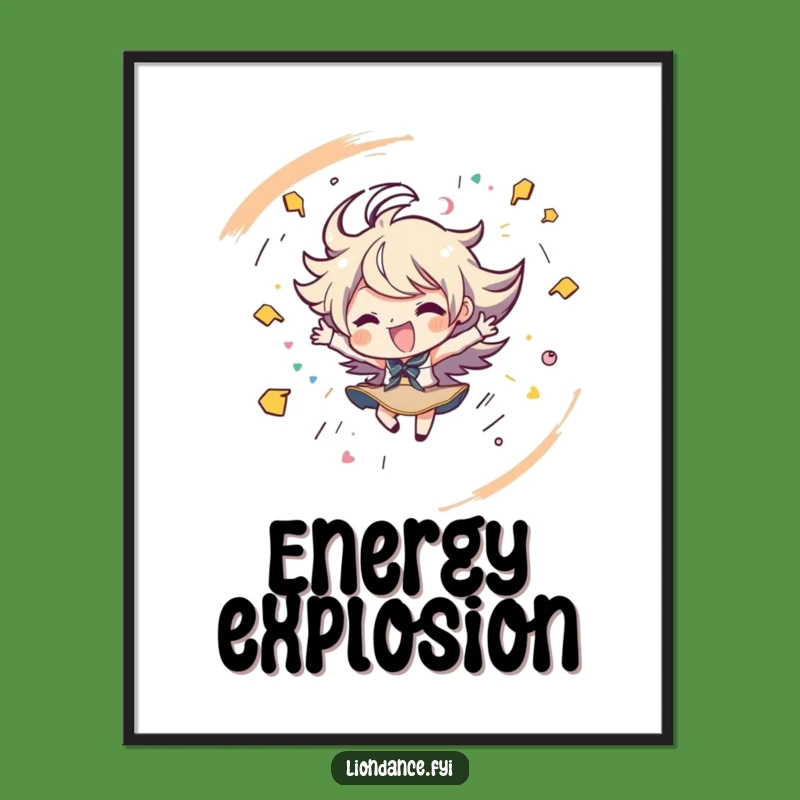 Funny Spinning Character Poster - Vibrant Art to Energize Your Space