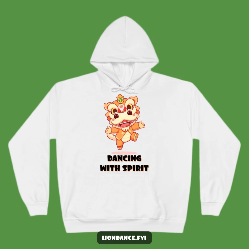 Funny Lion Dance Hoodie: Cheerful Leaping Character, Cozy Funny Gift!
