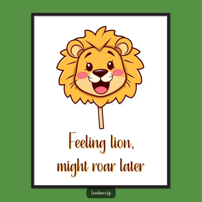Free Printable Wall Art: Funny Lion Prop Art for a Cheerful Home