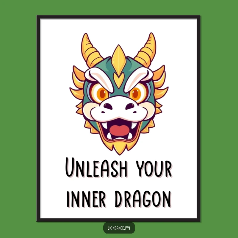 Free Printable Wall Art: Dragon Mask Roar, Humorous Downloadable Decor!