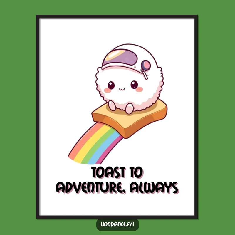 Free Printable Wall Art: Toast Rainbow Creature Downloadable Decor