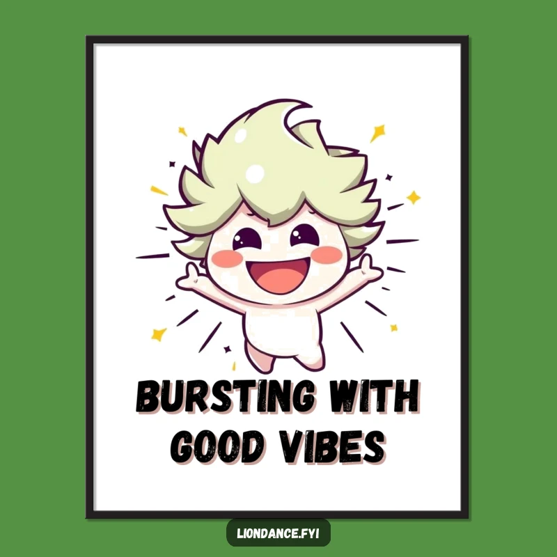 Funny Free Printable Energetic Character Wall Art: Smiling, Downloadable Decor