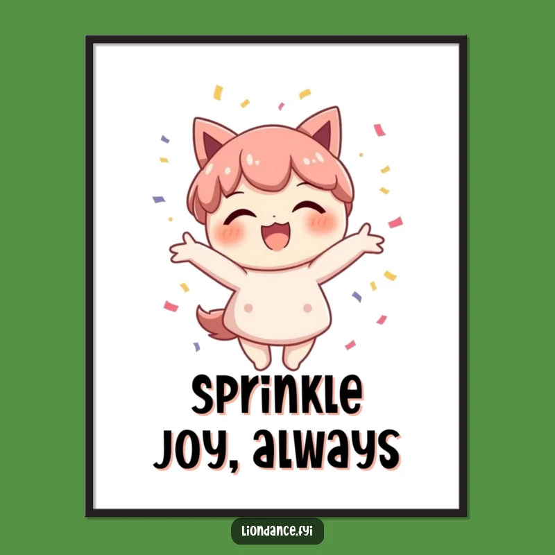 Funny Free Printable Wall Art: Confetti Character, Joyful Smile, Whimsical Downloadable Decor