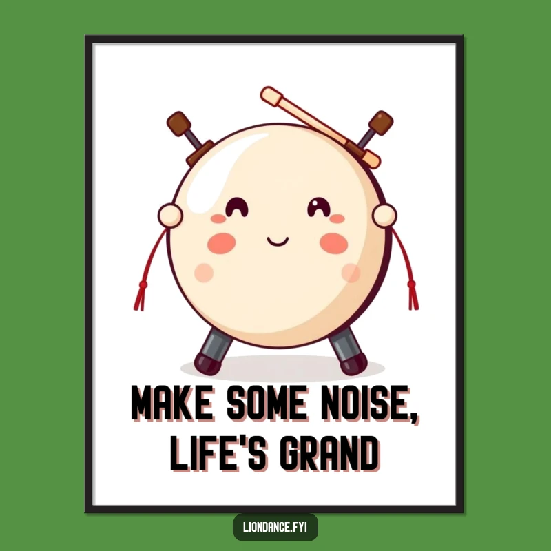 Funny Free Printable Wall Art: Gong Strike - Add a Playful Percussion Vibe!