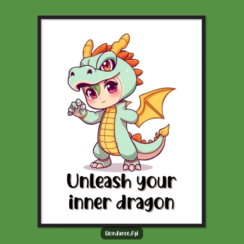 Free Printable Wall Art: Fiery Dragon Pose Dynamic Decor Downloadable Art