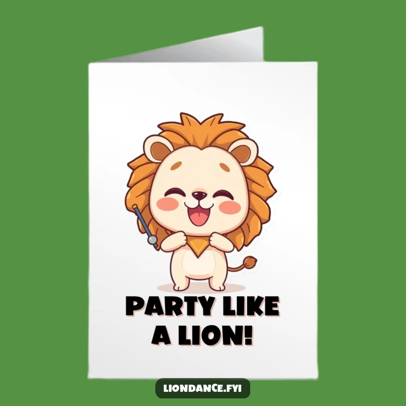 Free Printable Birthday Card: Funny Lion Prop Pose, Hilarious Downloadable Gift