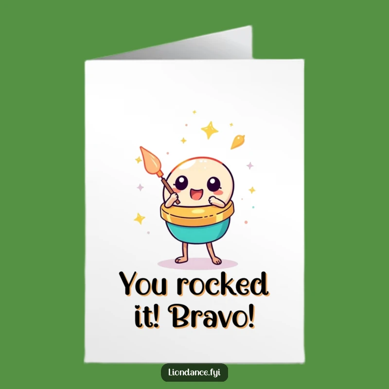 Free Printable Congrats Card: Clashing Cymbals - Celebrate Loudly & Hilariously!