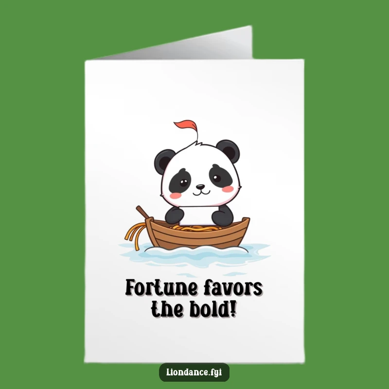 Free Printable Congrats Card: Panda's Fortune Cookie Voyage Success