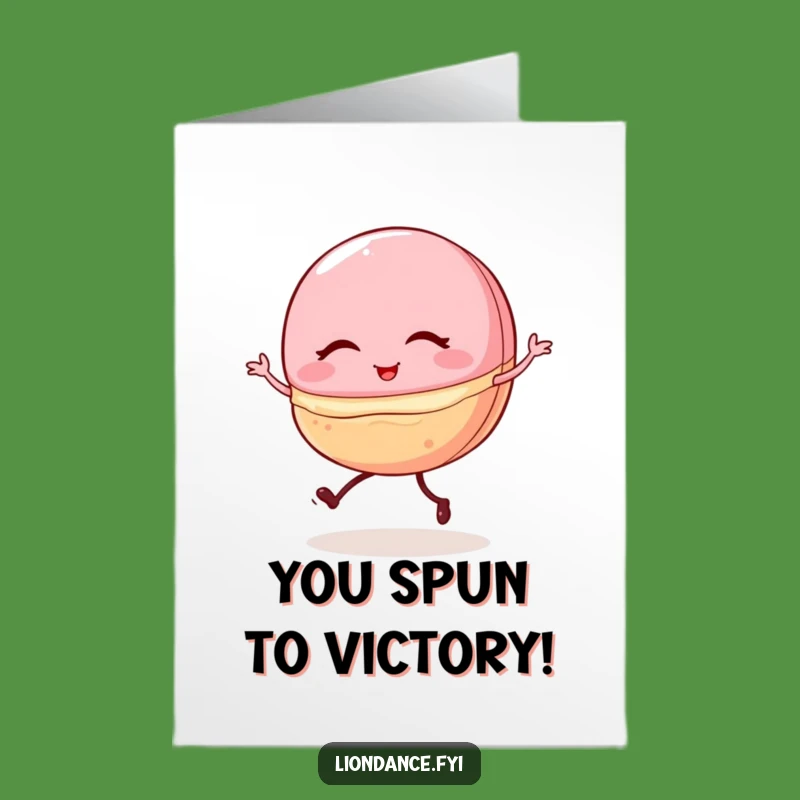 Free Printable Congrats Card: Shaky Macaron Ballet Funny Gift