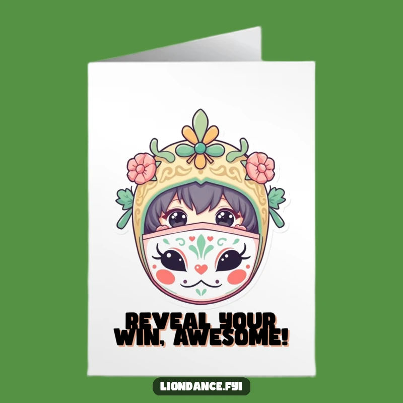 Free Printable Masked Congrats Card: Curious Character, Funny Downloadable Greeting